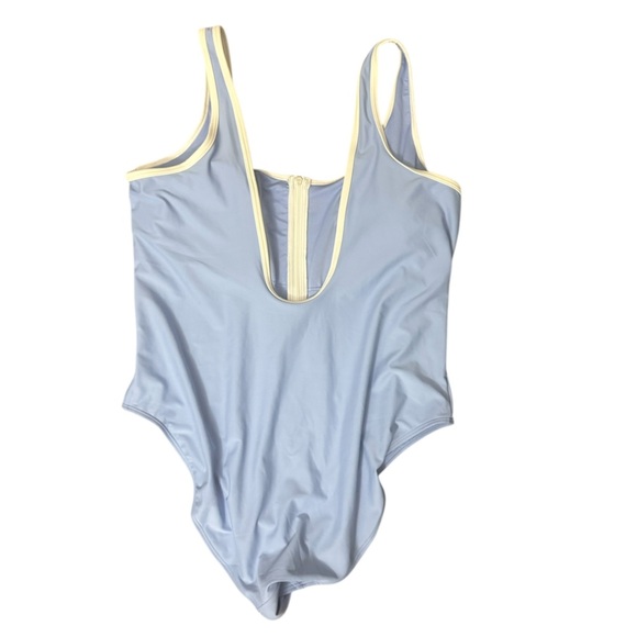 Old Navy Blue One-Piece Half Zip Swimsuit Size 2X - Picture 3 of 6